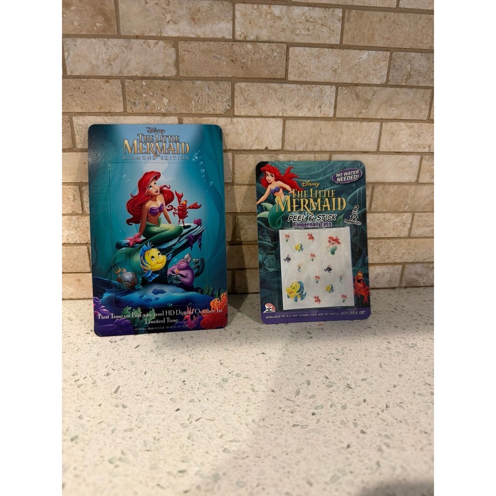 Disney Little Mermaid Nail Tattoos Stickers Magnet Ariel‎ Theme
